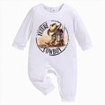 thumbnail image 1 of larppty Western Baby Boy Girl Clothes Cow One Piece Oneise Jumpsuit Cowboy Cowgirl New to Here Romper Newborn Baby Outifts(Brown), 1 of 6