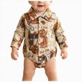 thumbnail image 1 of larppty Western Baby Girls Boys Bodysuit Clothes Country Cowboy Cowgirl Funny Cute Infant Creeper One-Piece Baby Bodysuit, 1 of 7