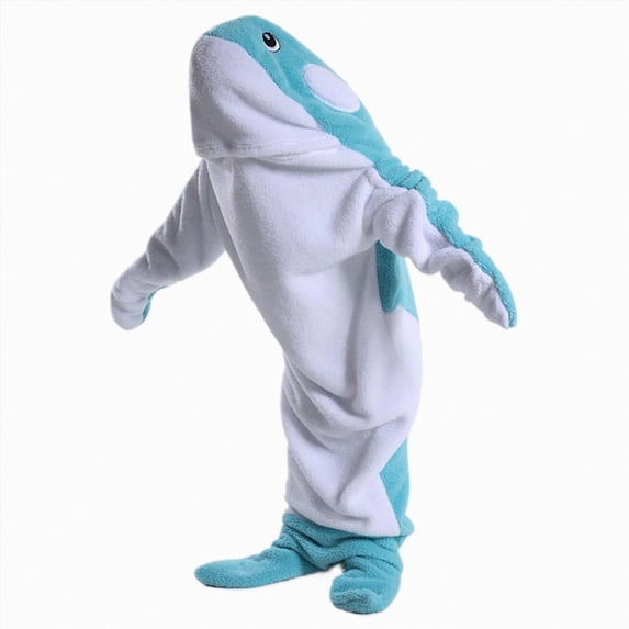 larppty Whale Blanket Hoodie & Onesie - Soft Plush Whale Costume Pajamas for Sleeping