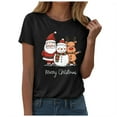thumbnail image 1 of larppty Women's Christmas Fresh Graphic Seasonal Fall Family Tee (Black, M), 1 of 7