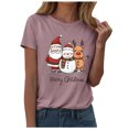 thumbnail image 1 of larppty Women's Christmas Fresh Graphic Seasonal Fall Family Tee (Pink, XXL), 1 of 7