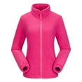 thumbnail image 1 of larppty Women's Fleece Soft Jackets Full Zip Lightweight Outdoor Hiking Jackets Winter Coats (Hot Pink, XL), 1 of 5
