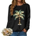 thumbnail image 1 of larppty Womens Crewneck Christmas Sweatshirts Shirts Holiday Ugly Sweatshirts for Women （Black, XXL）, 1 of 6