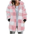 thumbnail image 1 of larppty Womens Oversized Sherpa Jacket Fuzzy Fleece Zip Up Jacket Warm Winter Coats Outerwear with Pockets (Pink, XXL), 1 of 6