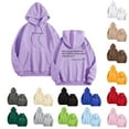 thumbnail image 1 of larppty Womens Trendy Hoodies With Sayings Long Sleeve Sweatshirts Pullover Casual Tops Y2K Teen Girls Clothing Purple, XXL, 1 of 4