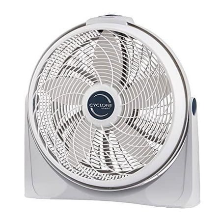 lasko 3520 20 inch 3-speed cyclone air circulator home fan, white