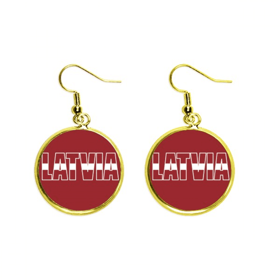 latvia country flag name art deco fashion earring dangle en drop earring jewelry woman