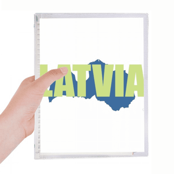 latvia map eu notebook loose diary refillable journal statiry