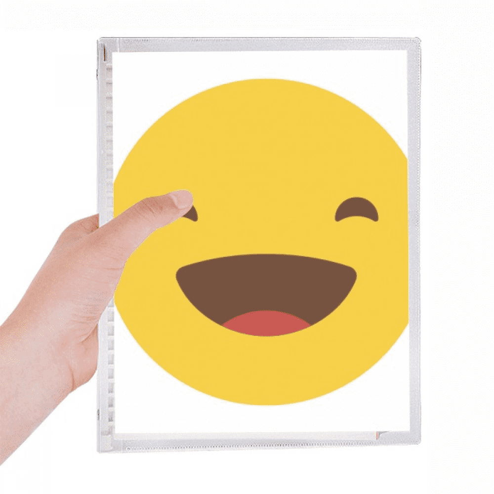 laugh yellow cute online happy notebook loose diary refillable journal statiry
