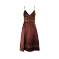 thumbnail image 1 of laundry by shelli segal copper spaghetti strap sateen sequin dress 2, 1 of 1
