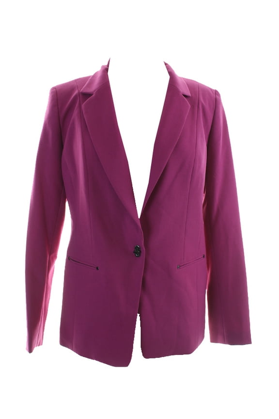 laundry by shelli segal fuchsia twist-lock double-vent jacket 10
