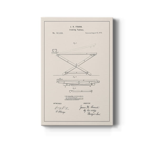 Laundry Patent IV Premium Gallery Wrapped Canvas - Ready to Hang