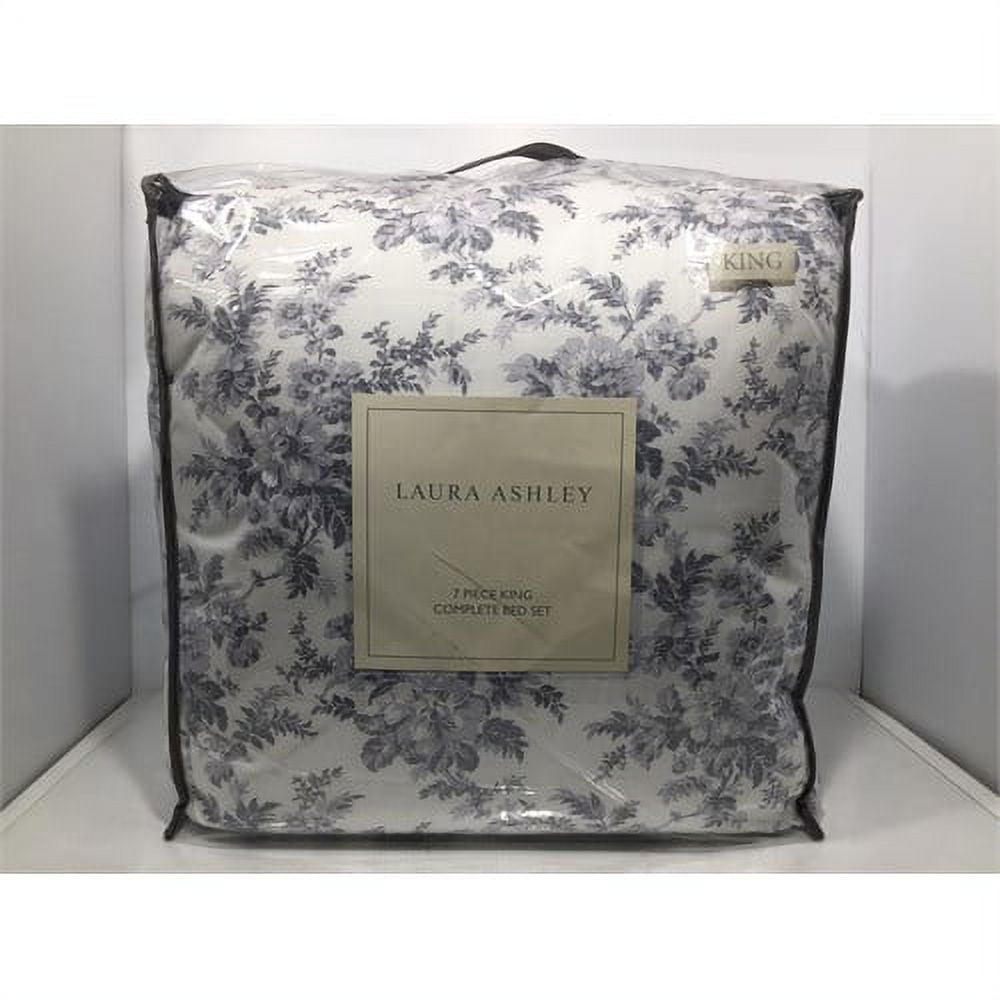 King Gray Cotton Reversible Comforter Set with Shams