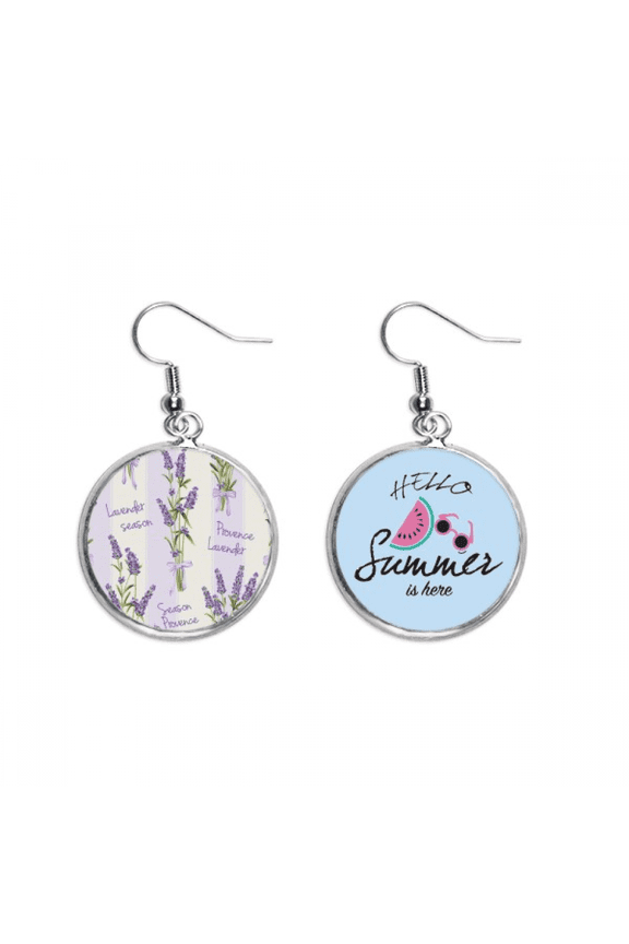 lavender drawing art earring drop summer watermelon earring wear