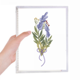 thumbnail image 1 of lavender flower blue notebook loose diary refillable journal statiry, 1 of 3