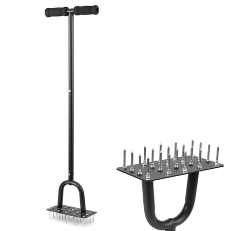 BN-LINK Manual Lawn Aerator,20 Spikes Lawn Aerator Tool,Efficient Grass Aerator for Yard, Garden, Lawn Aeration, Soil Loosening