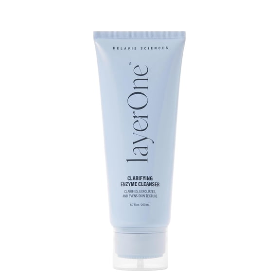 layerOne Clarifying Enzyme Cleanser, Gentle Daily Facial Exfoliant, Pore-Cleansing Formula, 3.38 fl oz by Delavie Sciences