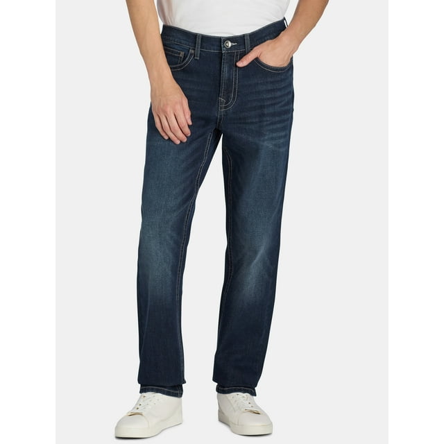 Lazer Pointe Men's Slim Fit Stretch Denim Jeans with Back Pocket ...