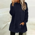 thumbnail image 1 of lcziwo 2024 Womens Fuzzy Sherpa Fleece Sweaters Casual Crewneck Sweatshirt Pullover Plain Casual Loose Cozy Winter Loungewear with Pockets, 1 of 6