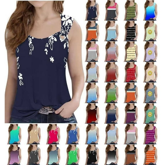 lcziwo Baby Girls Tank Tops Fashion Printed Sleeveless Crewneck Tees Shirts Summer Going Out Vest Tanks Beige Ofertas de Hoy en Liquidación