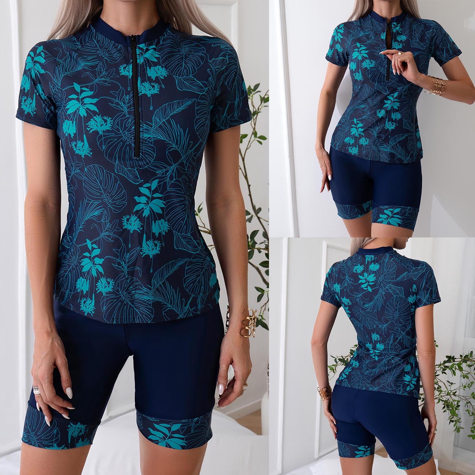 lcziwo Back to College Sale Swimsuits for Women Fashion Palm Trees ...