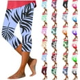 thumbnail image 1 of lcziwo Back to School Prime Sales, Women's Milk Silk Soft Cropped Leggings 2025 Fashion Heart Print Workout Leggings Casual High Waisted Tummy Control Tight Capris Green L, 1 of 6
