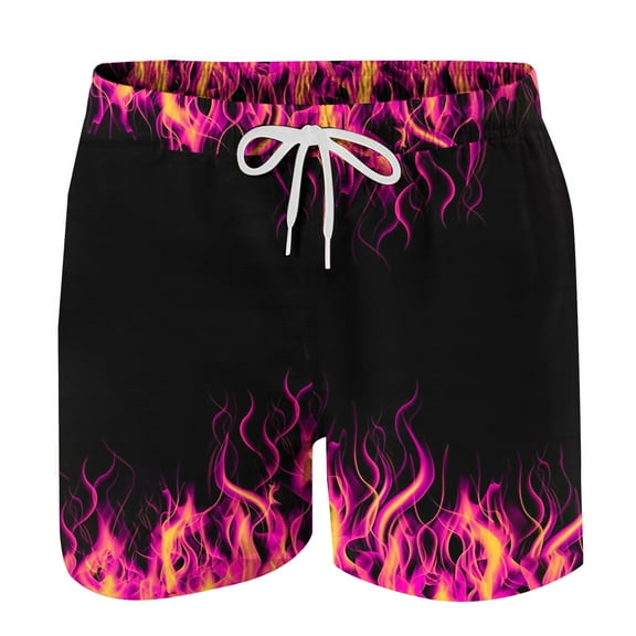 lcziwo Beach Shorts for Men Stripe Swim Trunks Summer 2025 Shorts Cool Quick Dry Board Shorts Hawaii Stretchy Shorts Lounge Fashion Shorts with Pockets Pink,XXL