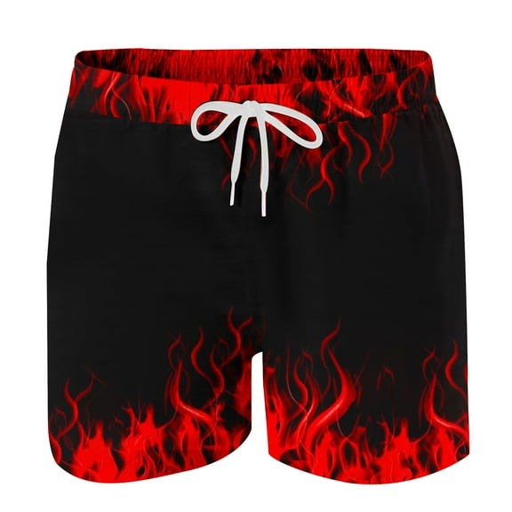 lcziwo Beach Shorts for Men Stripe Swim Trunks Summer 2025 Shorts Cool Quick Dry Board Shorts Hawaii Stretchy Shorts Lounge Fashion Shorts with Pockets Red,XXXXL