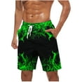 thumbnail image 1 of lcziwo Big and Tall Swim Shorts for Men Big and Tall Hawaiian Shorts Quick Dry Stretchy Beach Shorts Elastic Waist Drawstring Shorts with Side Pockets 2025 Green,XXL, 1 of 5