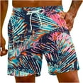 thumbnail image 1 of lcziwo Board Shorts for Men Swim Quick Dry Hawaiian Floral Print Beach Shorts Casual 2025 Shorts Drawstring Elastic Waist Shorts with Pockets Tropical Shorts Multicolor,M, 1 of 6