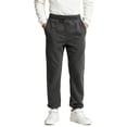 thumbnail image 1 of lcziwo Boys Fleece Lined Sweatpants Thick Straight Cuffed Leg Trousers with Pockets Solid Color Elastic Waist Athletic Pants Dark Gray,2-3Years, 1 of 7
