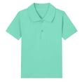 thumbnail image 1 of lcziwo Boys Uniform Shirts Solid Color Quick Dry Short Sleeve School Shirt Kids Summer Comfy Athletic Tennis Golf Polos 2026 Mint Green,14 Years, 1 of 4