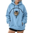 thumbnail image 1 of lcziwo Cat Pouch Hoodie for Women Light Blue Pet Hoodies Oversized Dog Carrier Hooded Sweatshirt with Carrying Pockets 2026 Light Blue,L, 1 of 8