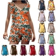 thumbnail image 1 of lcziwo Daily Sales Romper Swimsuits for Women One Piece Swim Suit with Built in Bra 2025 Summer Full Coverage Ruffle Sleeve Bathing Suits Beach Outfits Purple XXL, 1 of 9