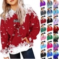 thumbnail image 1 of lcziwo Gifts for Girls Christmas Graphic Cute Hooded Sweatshirts Fashion Wine Glass Print Long Sleeve Hoodies with Kangaroo Pocket, Hot Pink, 160, 1 of 7