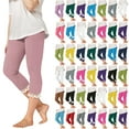 thumbnail image 1 of lcziwo Girls Athletic Leggings Kid Dance Workout Running Capri Pants Cute Lace-Up School Stretch Sports Capri Tights Purple 2 Years Lightning Sales of Today, 1 of 8