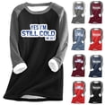 thumbnail image 1 of lcziwo Gray Sweatshirts for Women Color Block Thick Fleece Lined Pullover Casual Round Neck Long Sleeve Tops Loungewear L, 1 of 6