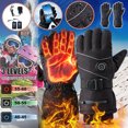 thumbnail image 1 of lcziwo Heated Gloves for Men 3 Temperature Settings Winter Motorcycle Gloves Waterproof Skiing Snowboarding Heating Glove (Battery Not Included), 1 of 10