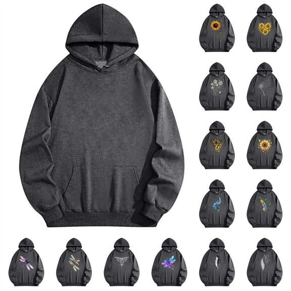 lcziwo Hoodies for Women and Men Winter Fall Hooded Sweatshirt with Pockets Unisex Long Sleeve Pullover Tops Couples Matching Outfits, Gray, XXL