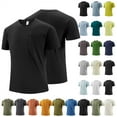 thumbnail image 1 of lcziwo Lightening Sales Mens Running T-Shirt Quick Dry Crewneck Athletic Tee Shirt Moisture Wicking Short Sleeve Hiking Fishing Shirts Stretchy Workout Gym Tops Army Green XL, 1 of 4