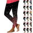 thumbnail image 1 of lcziwo Lightning Sales, Holiday Leggings for Women 2025 New Years Eve Glitter Sparkle Print Legging Pants Casual Full Length High Waist Tummy Control Yoga Tights Multicolor L, 1 of 7