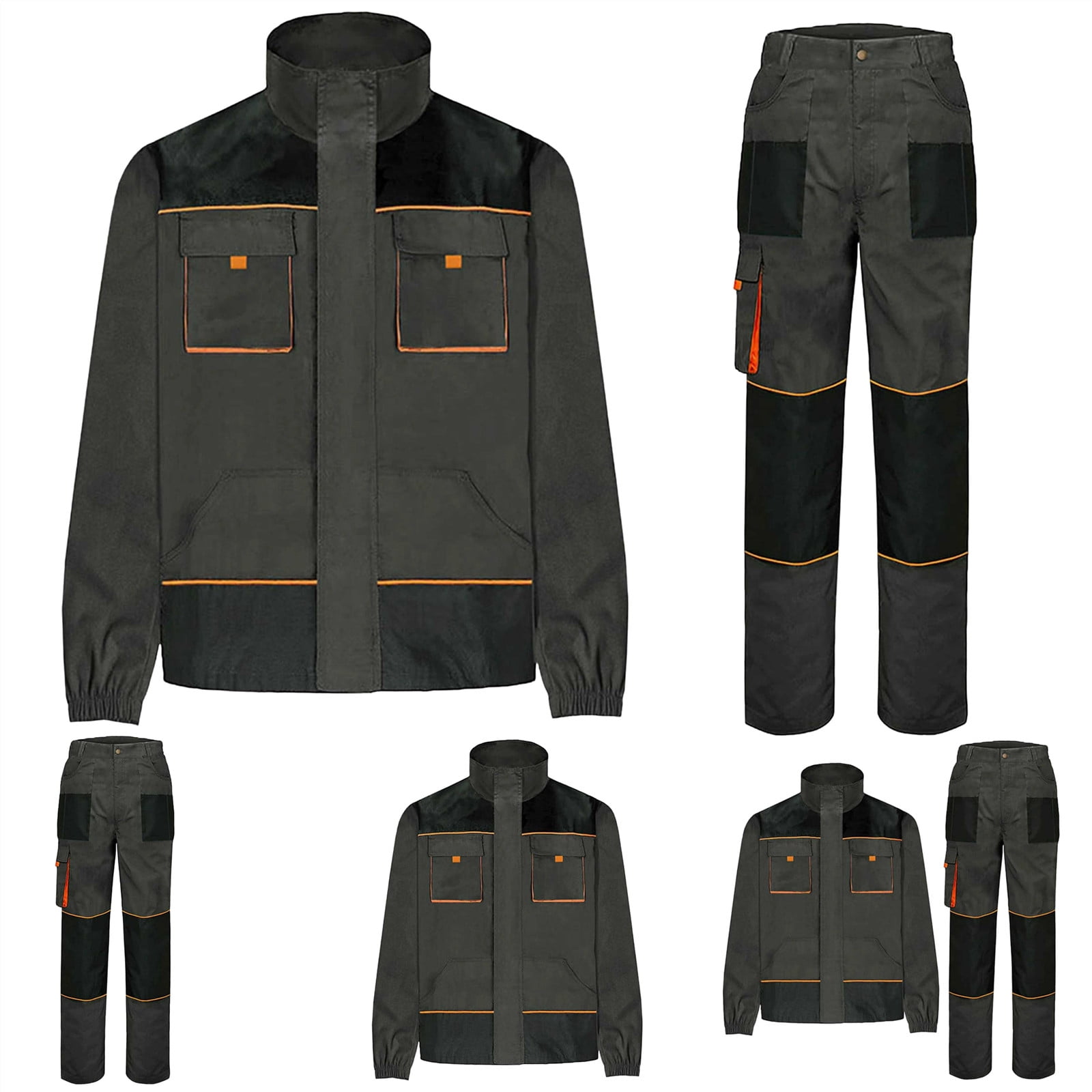 Work Clothes Large lcziwo Men's Big and Tall Cargo Pants Casual Multi Pockets Work ...