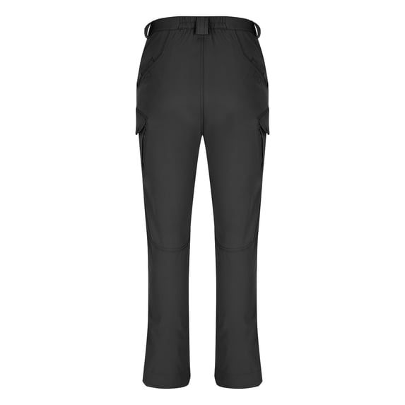 lcziwo Men's Cargo Work Pants Comfy Stretch Pants Big and Tall Hiking Fishing Pants Outdoor Waterproof Trousers Zipper Baggy Cargo Pants Black,L