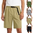 thumbnail image 1 of lcziwo Men's Shorts Big and Tall Outdoor Hiking Cargo Shorts Multiple Pockets Solid Color Summer Beach Work Shorts Black XXXXL, 1 of 10