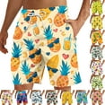 thumbnail image 1 of lcziwo Men's Swim Trunks Big and Tall Swimming Trunks Summer Casual Drawstring Beach Shorts with Pockets Tropical Print Hawaiian Vacation Outfits Lightning Prime Sales Multicolor XXL, 1 of 9