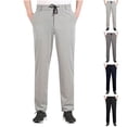 thumbnail image 1 of lcziwo Men's Work Pants Big and Tall Lightweight Straight Leg Trousers Solid Color Office Comfortable Summer Flat Front Dress Slacks Black 33, 1 of 3