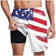 thumbnail image 1 of lcziwo Mens 4th of July Swim Trunks Drawstring Elastic Waist Shorts Quick Dry American Flag Print Shorts with Zipper Pockets and Liner Vacation Beach Shorts Casual Summer 2025 Shorts Coffee,XXXL, 1 of 6