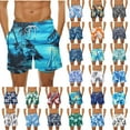 thumbnail image 1 of lcziwo Mens Big and Tall Tropical Beach Shorts Summer Casual Drawstring Comfortable Boardshorts Holiday Vacation Hawaiian Print Swim Trunks with Pockets Gifts for Mom Multicolor M, 1 of 7