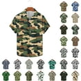 thumbnail image 1 of lcziwo Mens Fashion Camo Hawaiian Shirts Short Sleeve Button Down Tropical Shirt Summer Casual Lapel Beach Tops Vacation Outfits White XXL, 1 of 6