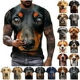 thumbnail image 1 of lcziwo Novelty Graphic Tees for Men Short Sleeve Funny 3D Dog Print T-shirt Gifts for Dog Dad Ofertas del día Multicolor XXL, 1 of 9